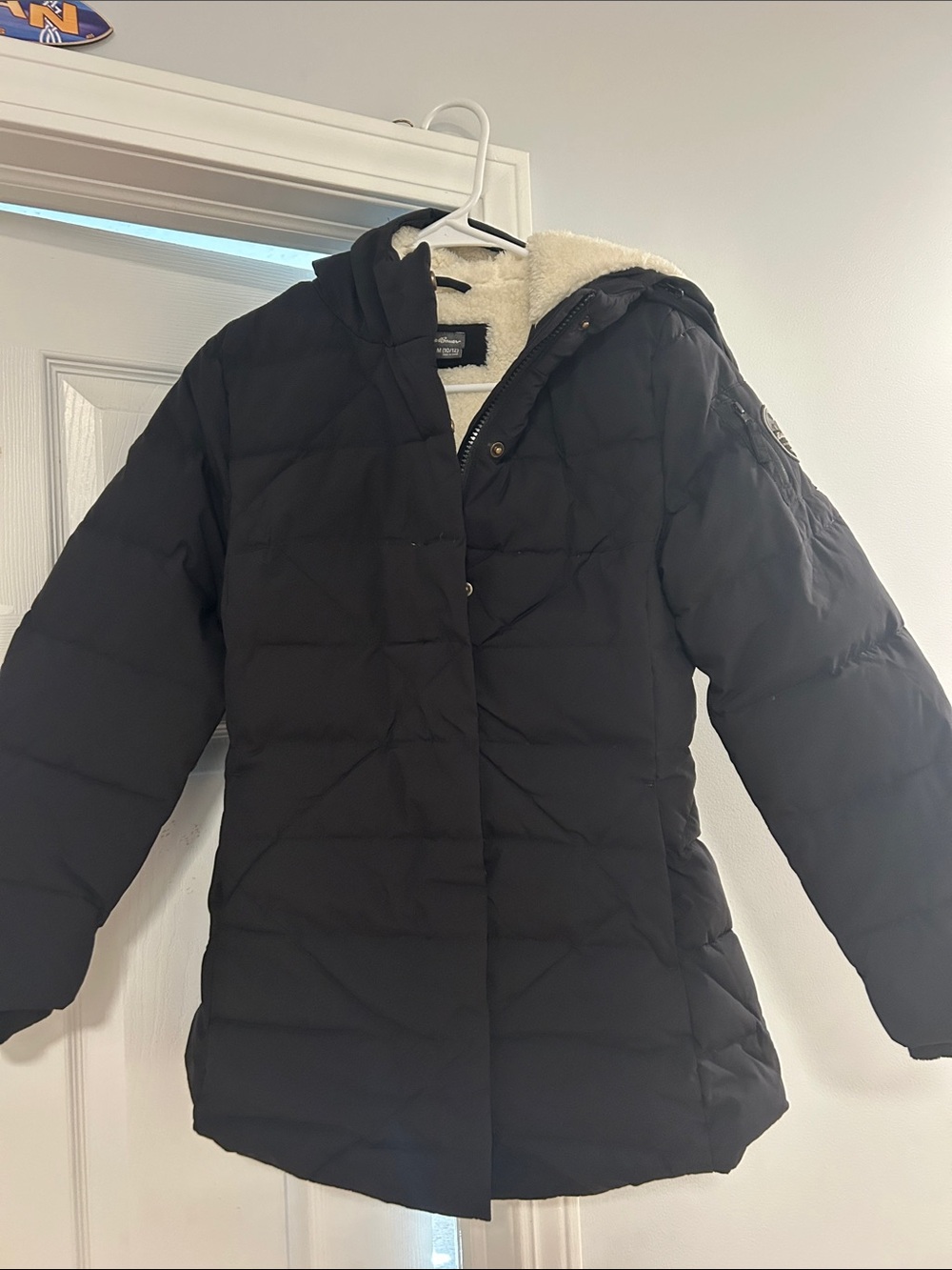 Girls Insulated Hooded Puffer Coat - Black